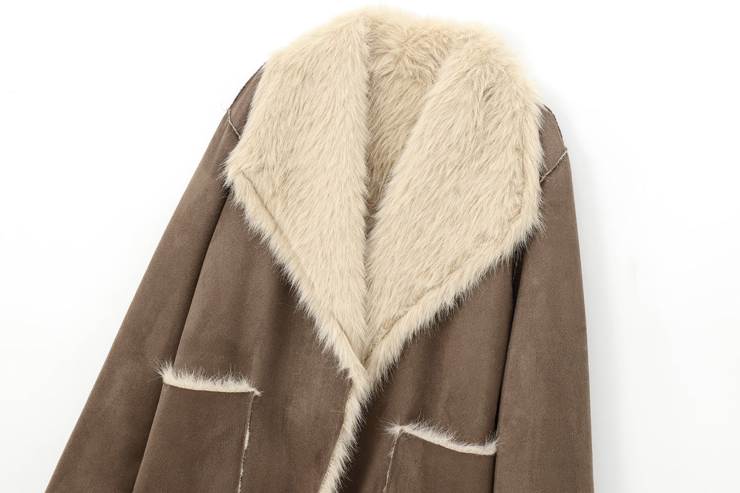 Women's Fashion Double-sided Wear Long Overcoat Outerwear Coats