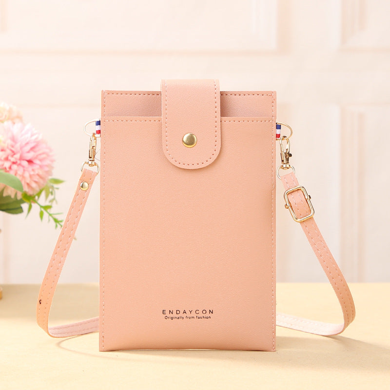 Women's Korean Style Multiple Slots Zipper Fashion Phone Bags