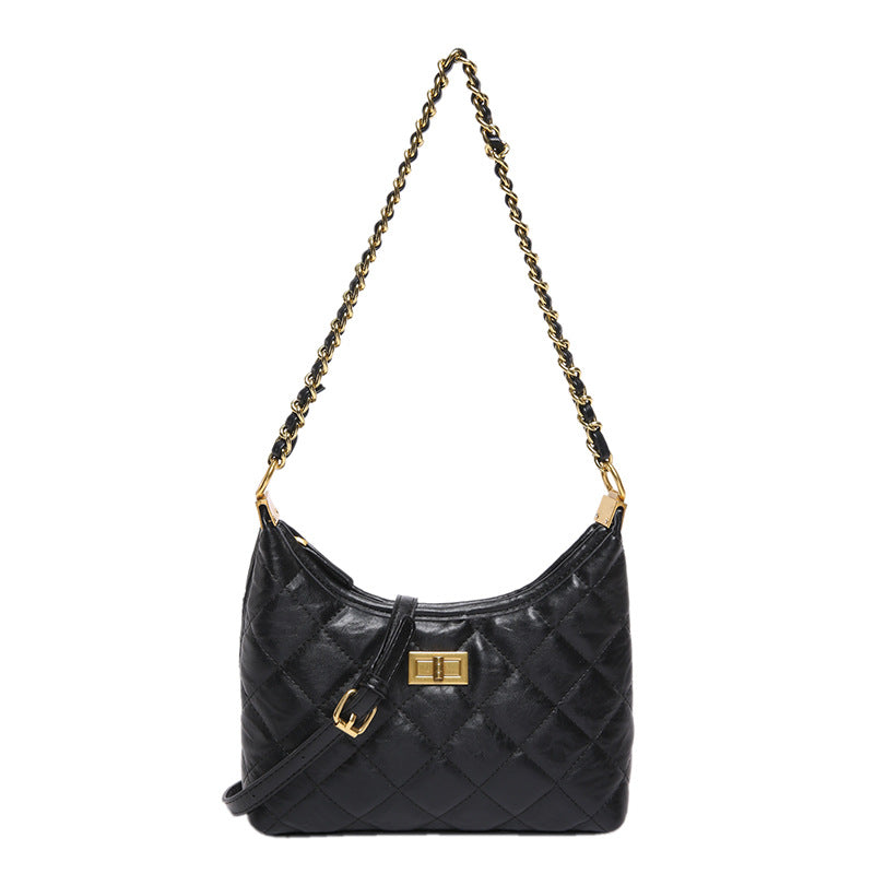 Women's Rhombus Underarm Large Capacity Niche Chain Shoulder Bags