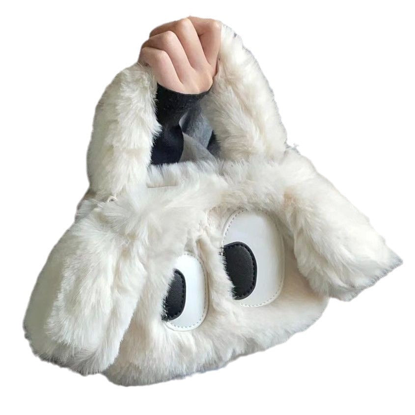 Women's Big Eye Puppy Winter Fur Cute Bags