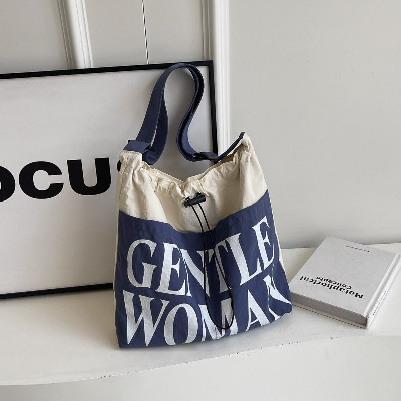 Unique Slouchy Letter Printing Simple Fashion Shoulder Bags