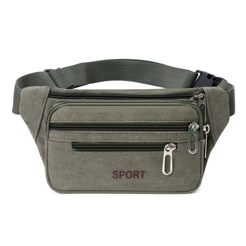Women's & Men's & Canvas Large Capacity Checkout Practical Men's Waist Packs