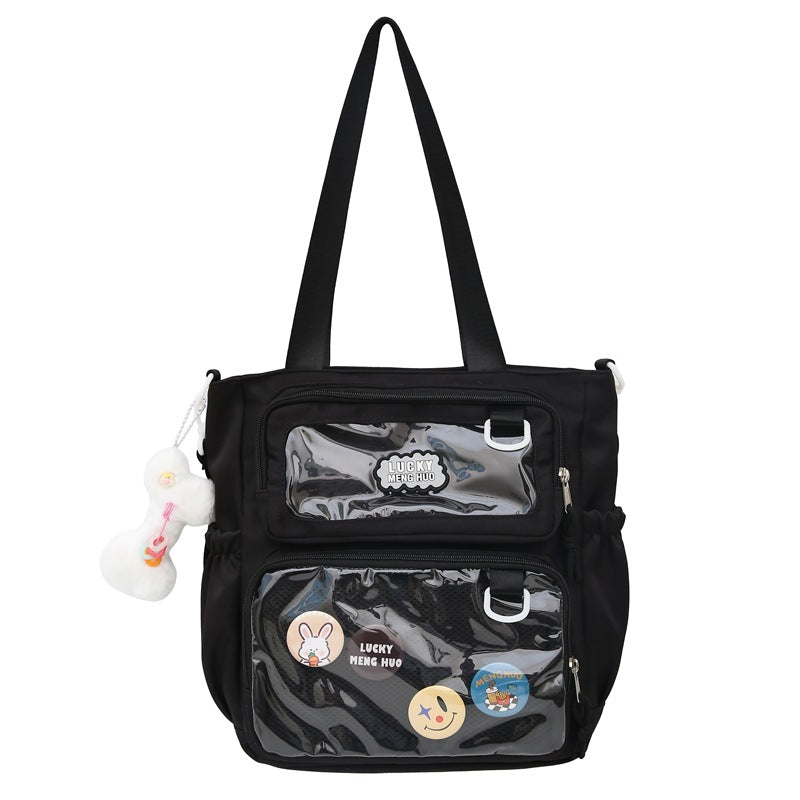 Large Capacity Female College Cute Versatile Transparent Backpacks