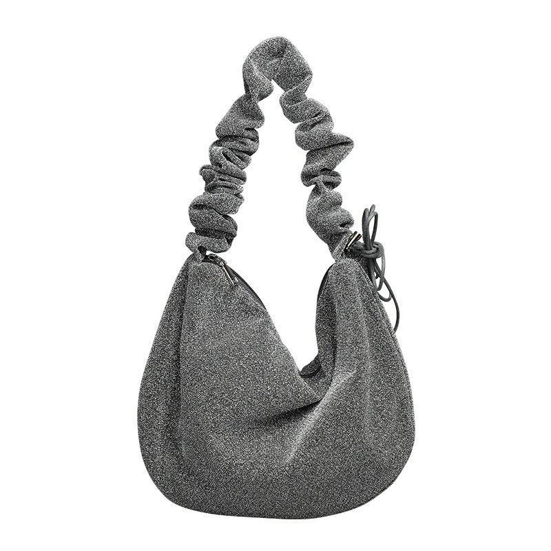 Women's Style Artistic Canvas Underarm Pleated Fashion Crossbody Bags