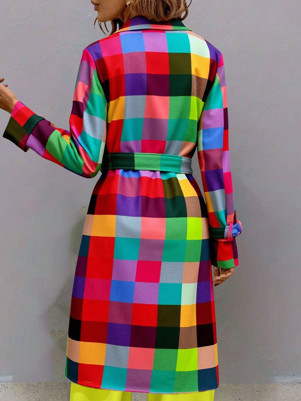 Women's Slouchy Elegant Casual Plaid Printed Coats