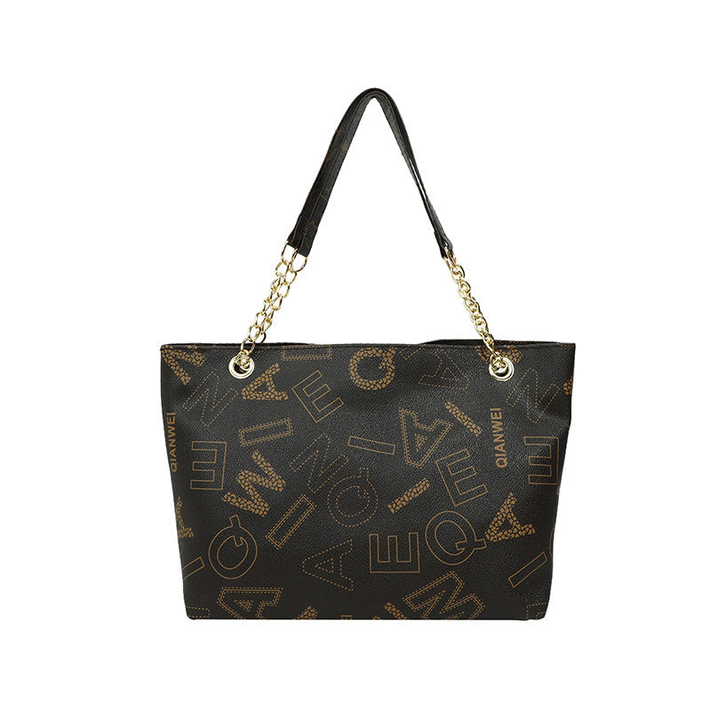 Women's Popular Underarm Portable Printed Letter Large Crossbody Bags