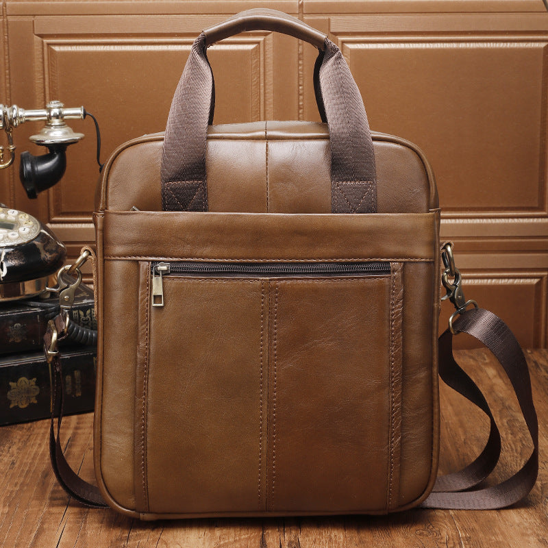 Men's Leather First Layer Cowhide Vintage Men's Shoulder Bags