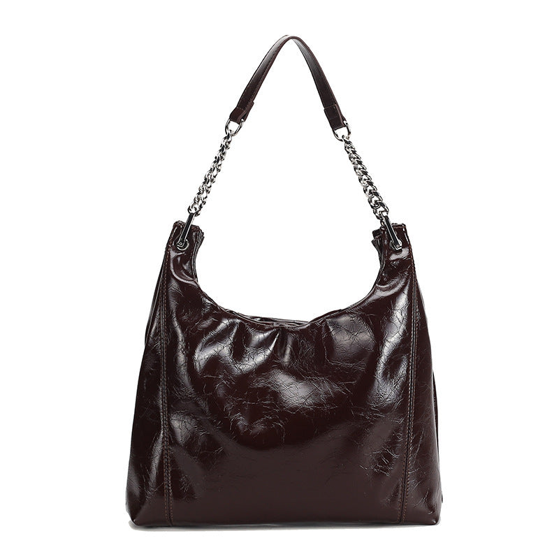 Women's Retro Large Capacity Underarm Korean Fashionable Shoulder Bags