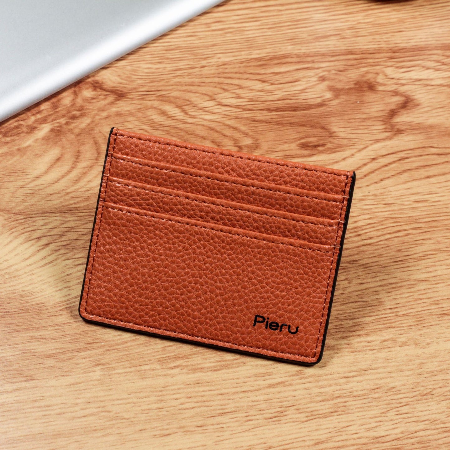 Creative Litchi Grain Simple Multiple Slots Card Holder