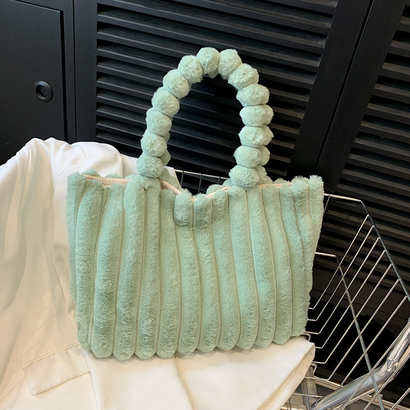 Large Capacity Totes Korean Style Solid Shoulder Bags