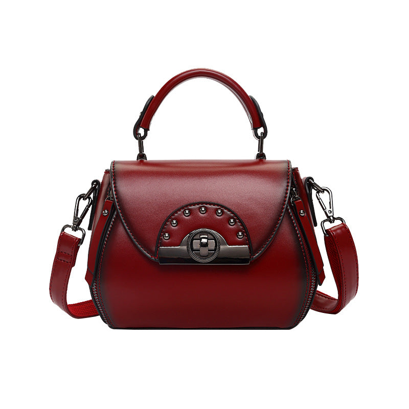 Women's Mature Elegant Retro Fashion Soft Leather Shoulder Bags