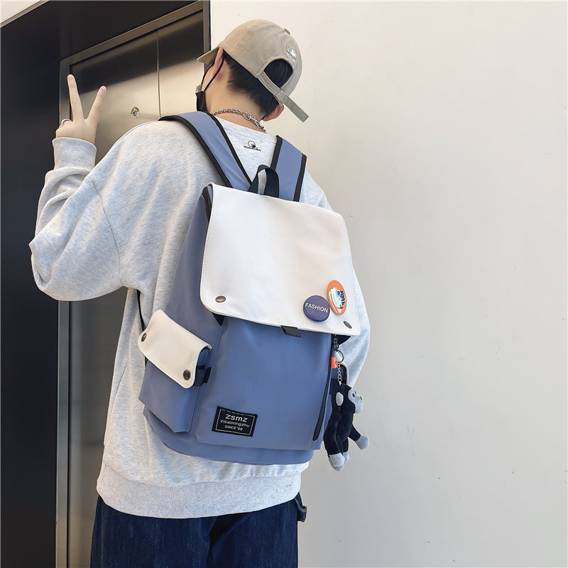 Men's High Trendy Cool Fashion Simplicity Canvas Backpacks