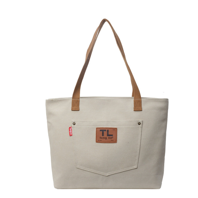 Large Capacity Canvas Commute Minimalist College Tote Bags