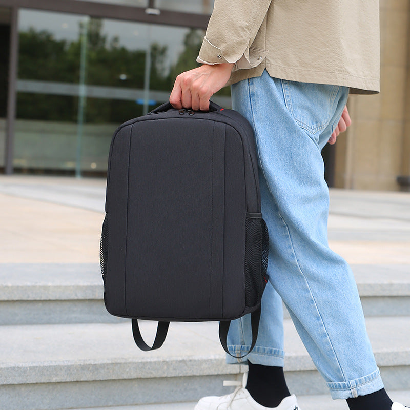 Men's Fashion Solid Color Large Capacity High-grade Backpacks