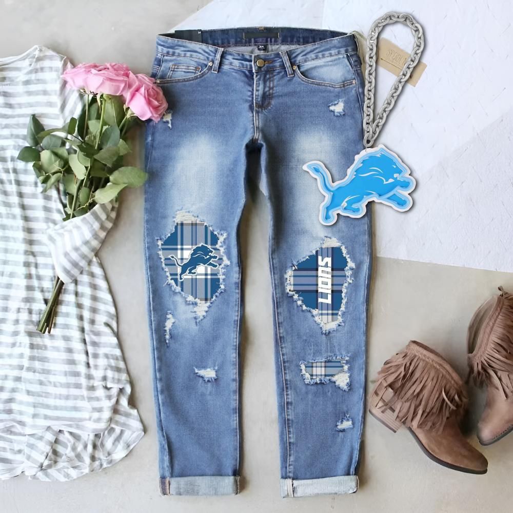 Women's Quality Fashion Winter Printing Ripped Mid Jeans
