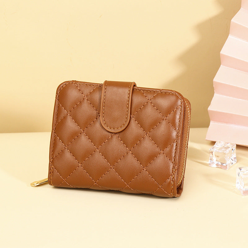 Women's High-grade Rhombus Short Expanding Korean Ladies Wallets