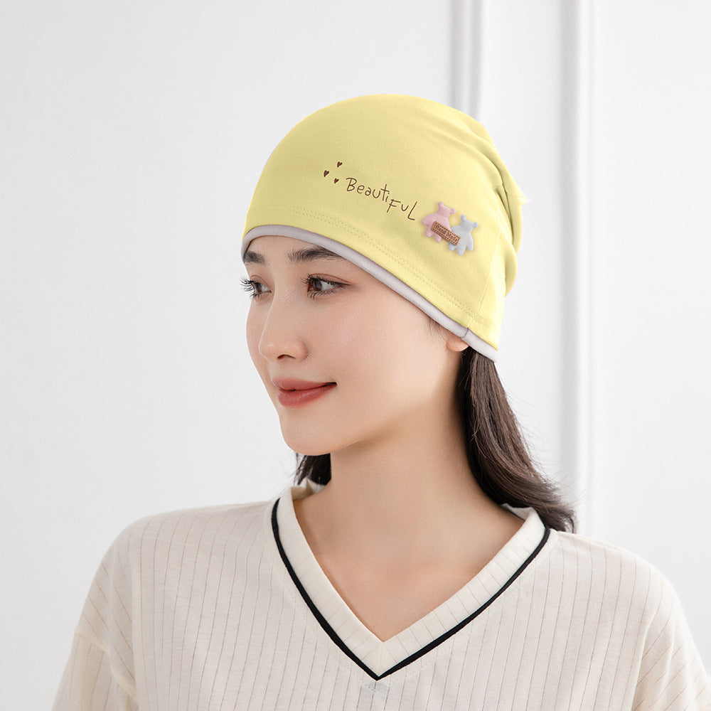 Confinement Cap Printed Hat Headscarf Cotton Bags