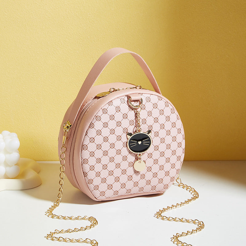 Pattern Cloth Round Simple Pouch Printing Crossbody Bags
