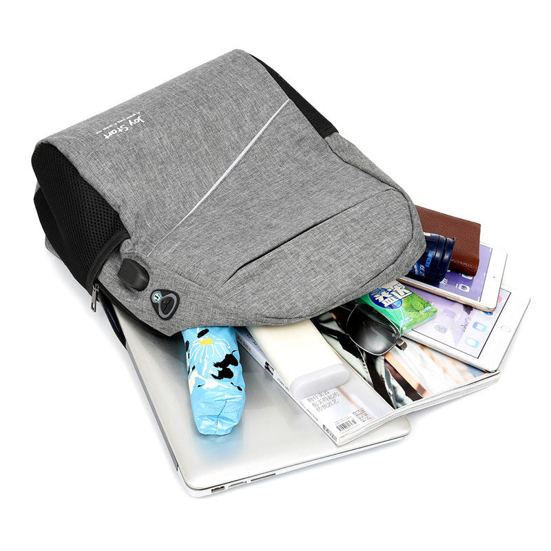Men's Comfortable Three-piece Charging Leisure Fashion Backpacks