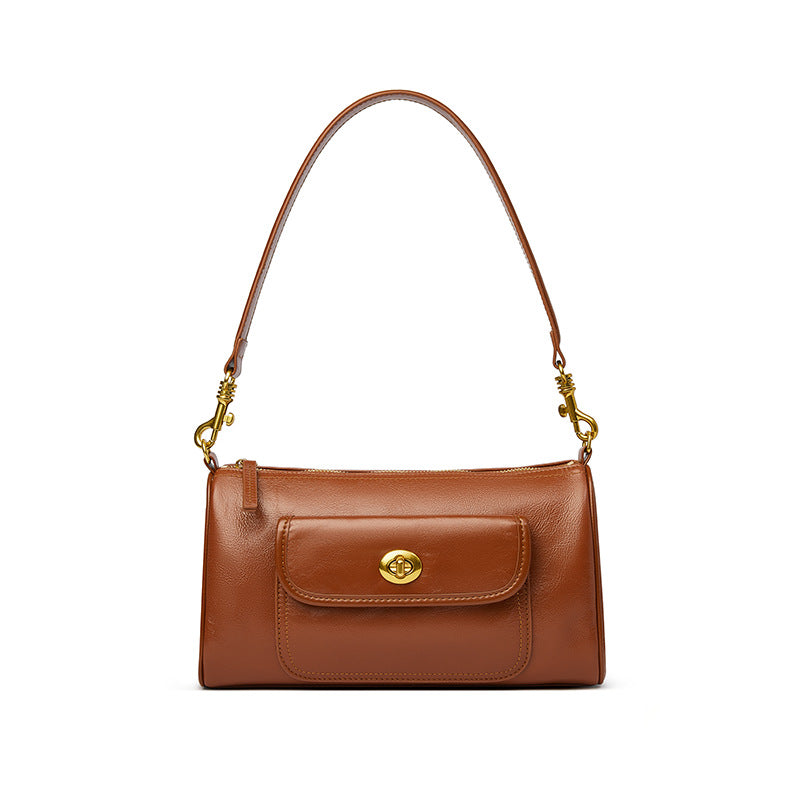 Women's Advanced Texture Niche Commuter Leather Artistic Crossbody Bags