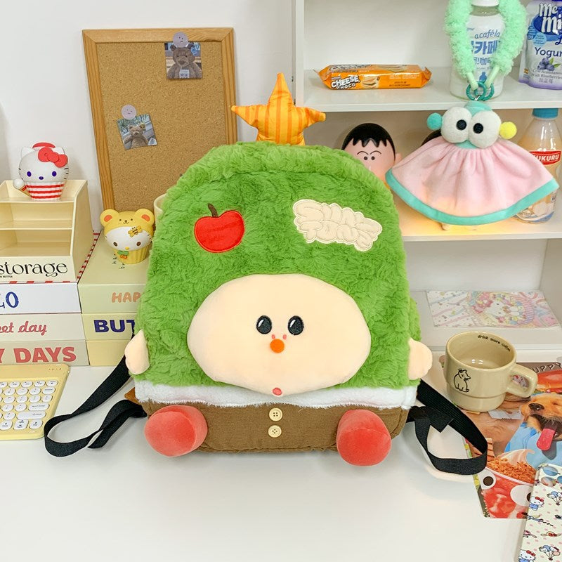 Cute Cartoon Apple Ing Tree Plush Backpacks