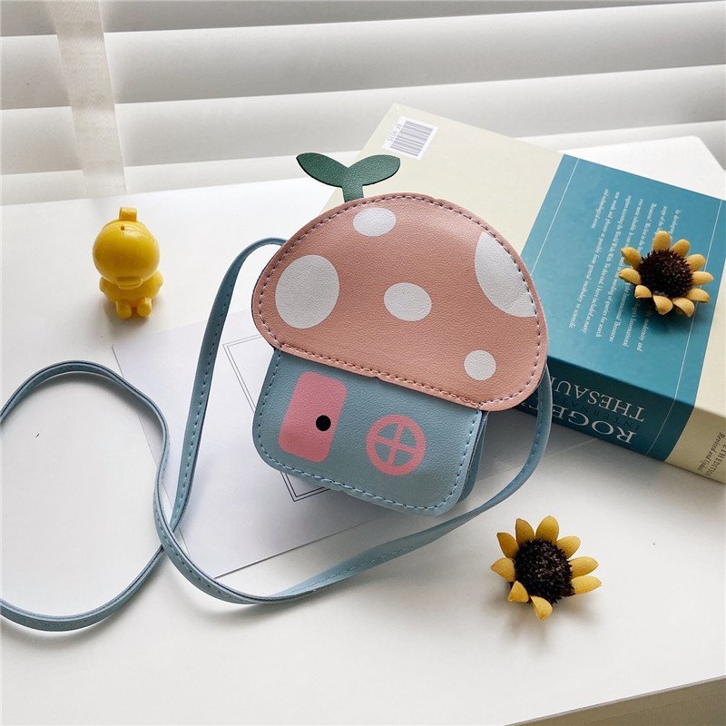 Children's Versatile Cartoon Cute Korean Mushroom Crossbody Bags