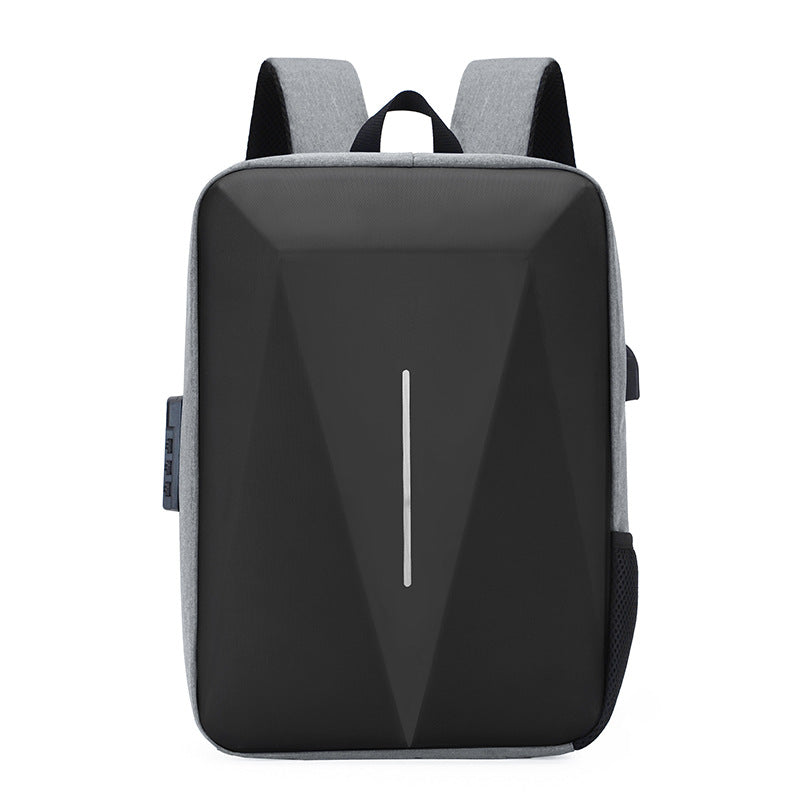 Men's Hard Waterproof Rucksack Password Burden Reduction Backpacks