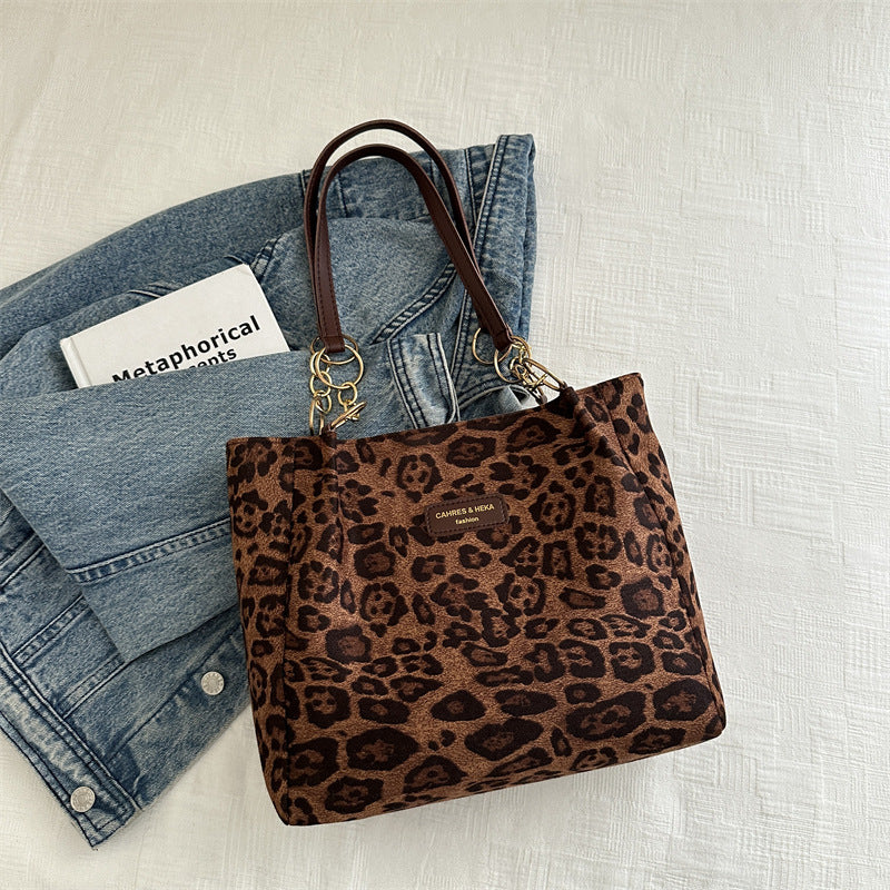 Women's Leisure Commute Large Capacity Autumn Suede Tote Bags