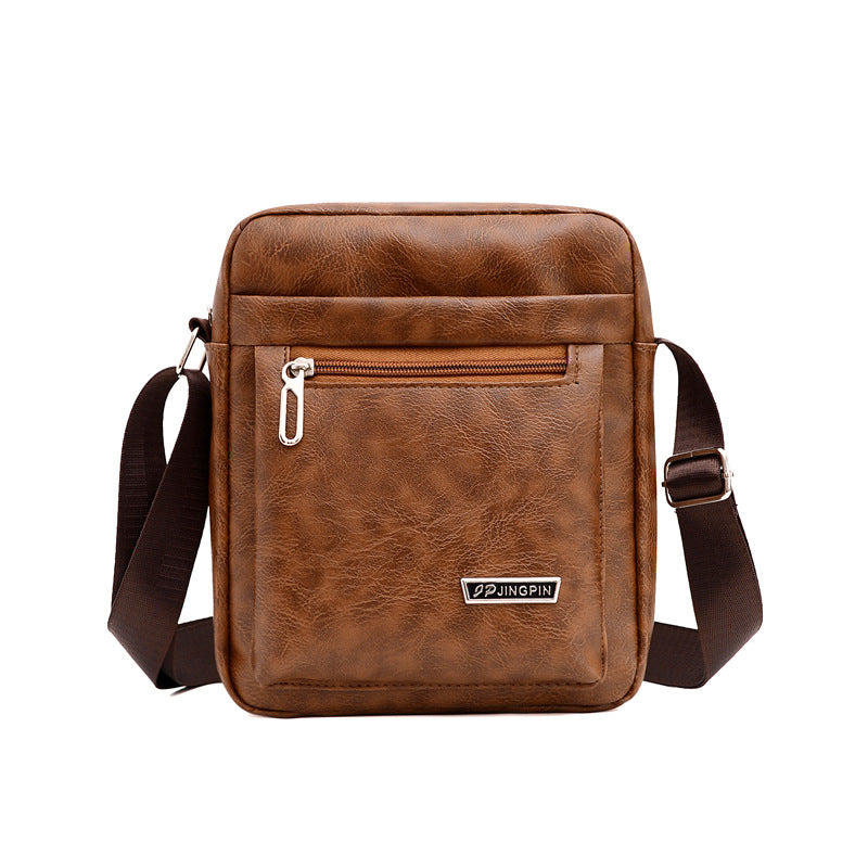 Men's Korean Style Large Capacity Leather Men's Shoulder Bags