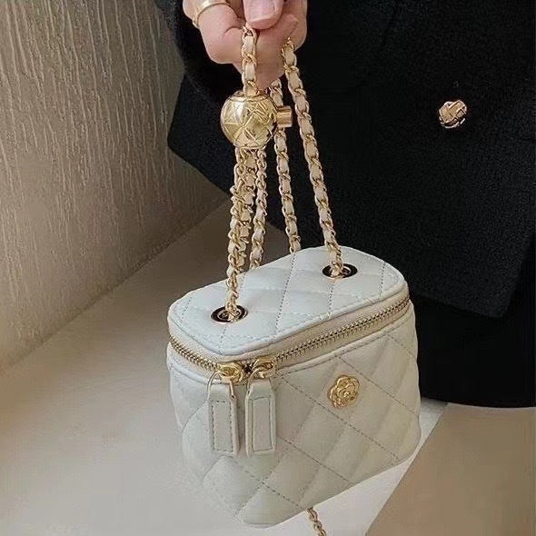 Garden Camellia Rhombus Chain Box Female Bags