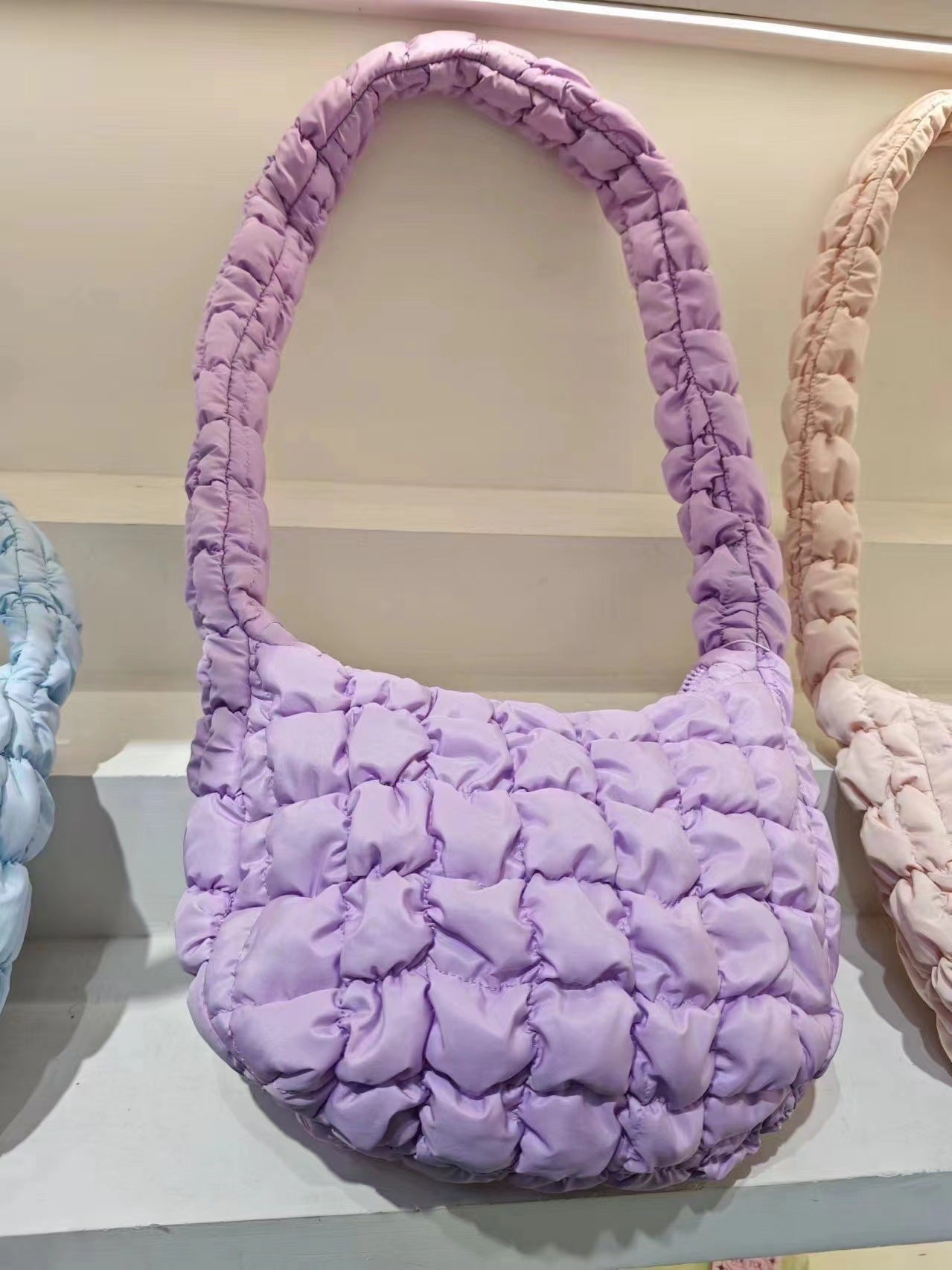 New Creative Cloud Puff Pleated Portable Shoulder Bags