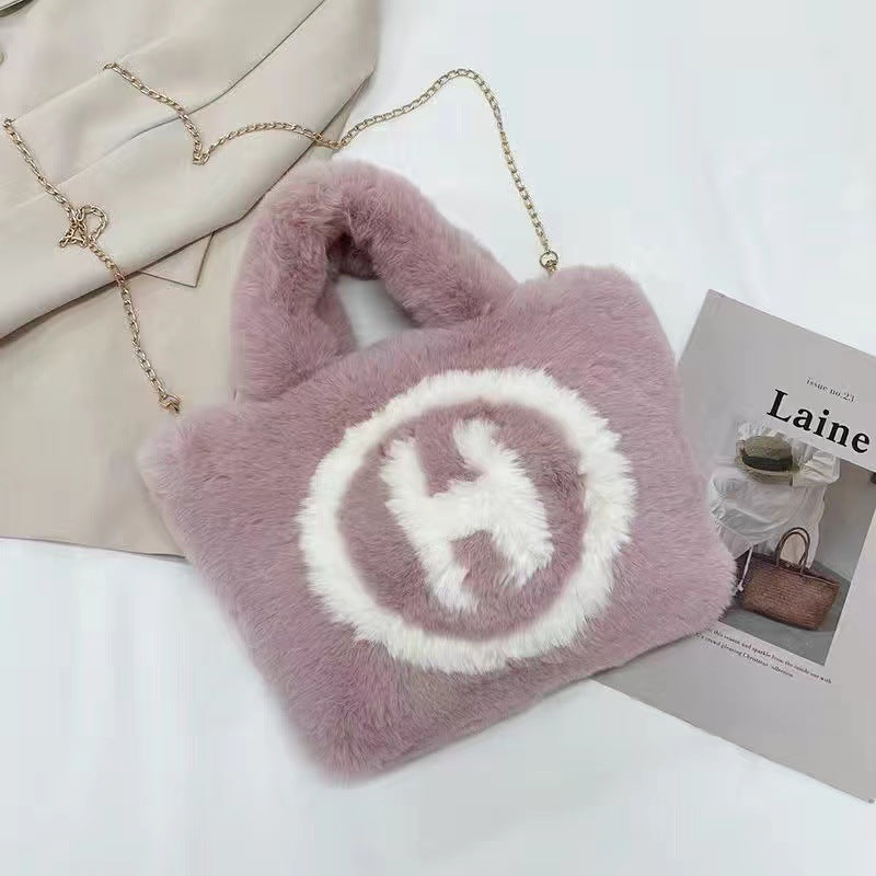 Portable Niche Western Style Female Winter Crossbody Bags