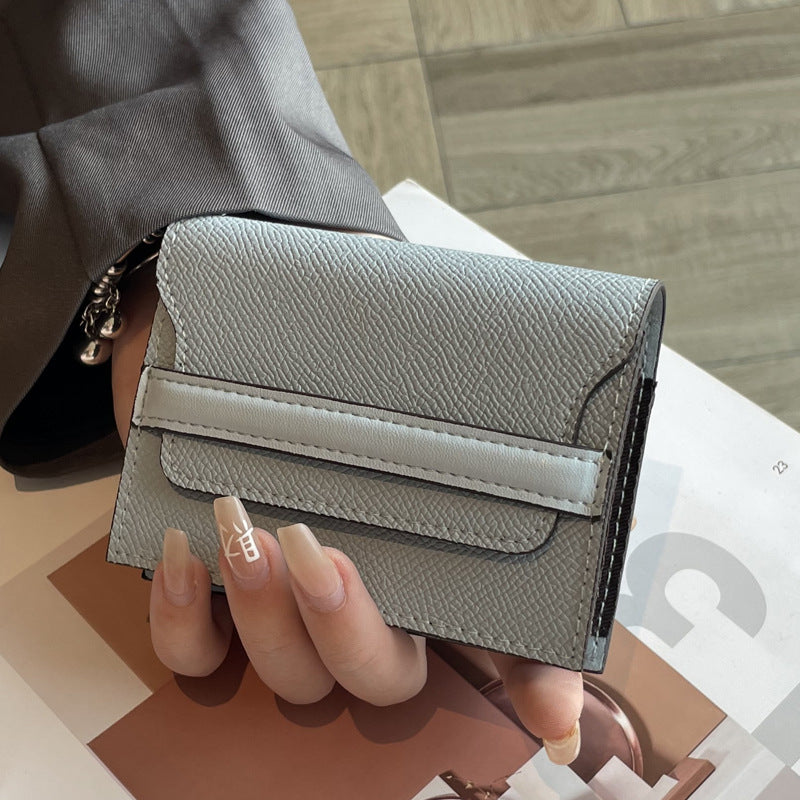 Women's Cowhide Large Capacity Multiple Slots Solid Card Holder