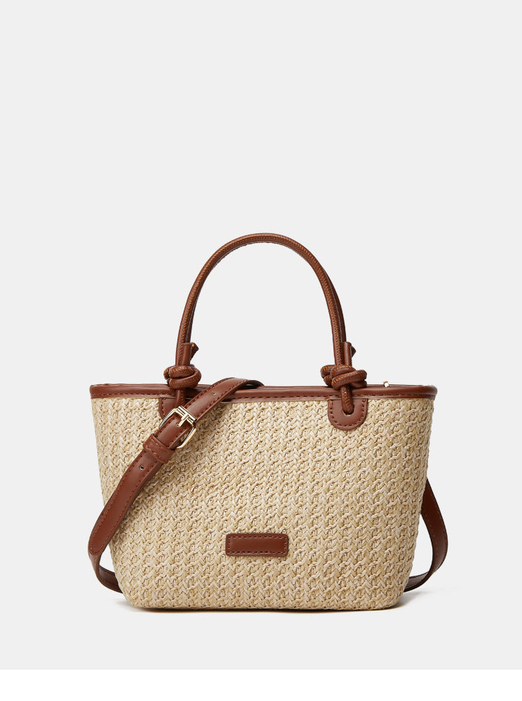 Women's Vacation Beach Style Straw Portable Western Handbags