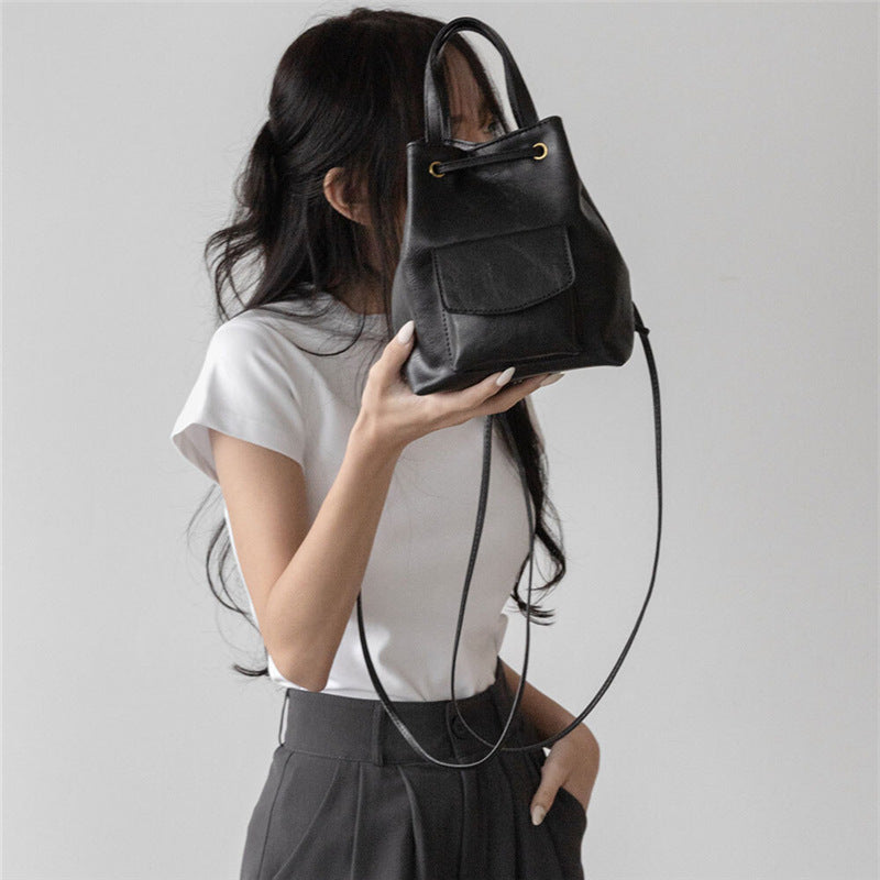 Cool High-grade Retro American Brown Simple Shoulder Bags