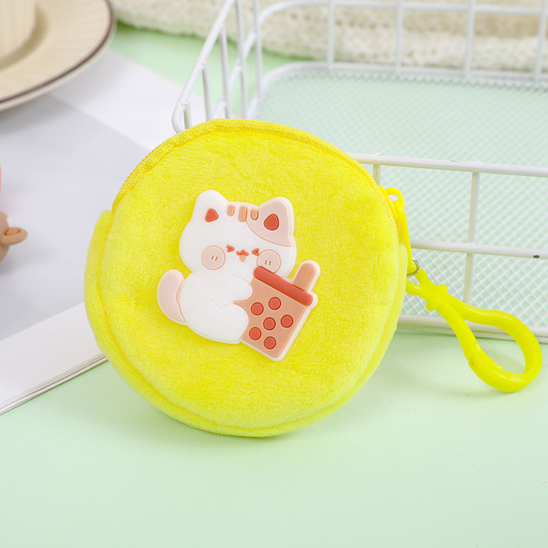 Cute Cartoon Plush Zipper Portable Mini Children's Coin Purse