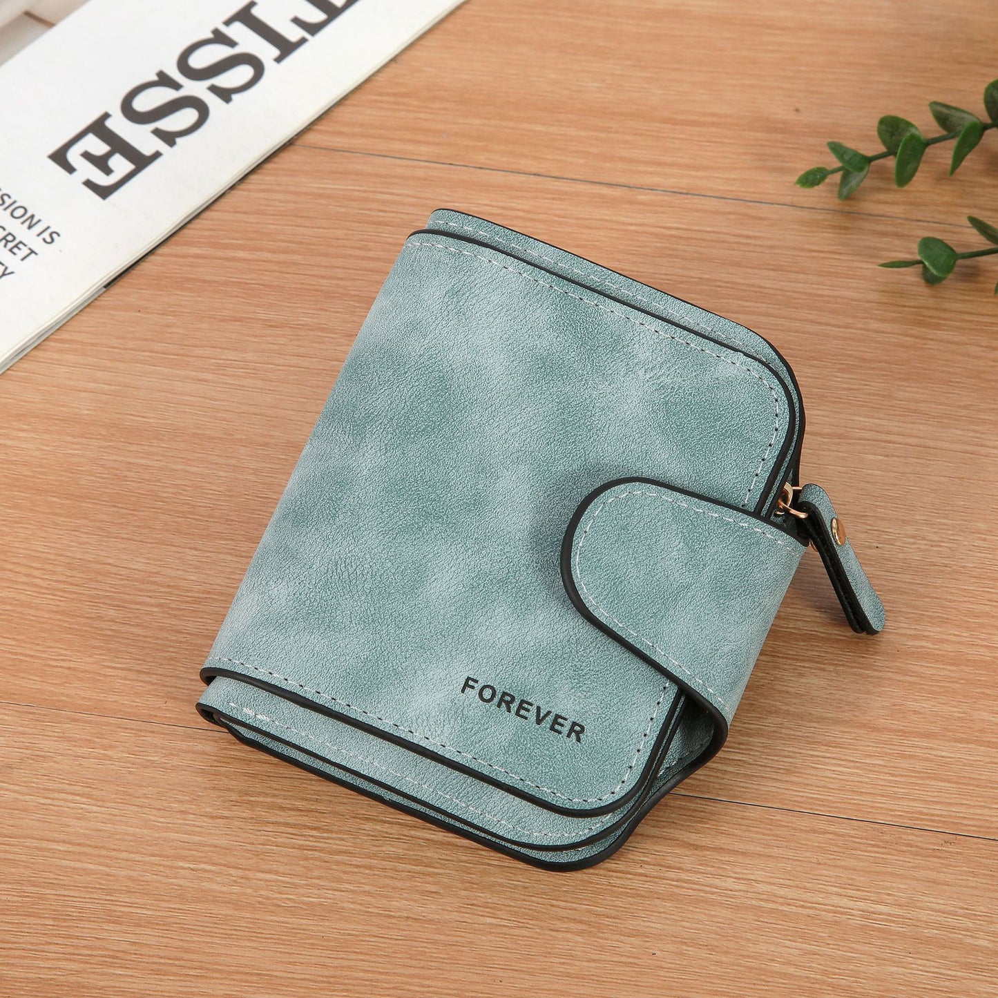 Women's Pretty Retro Frosted Leather Short Ladies Wallets