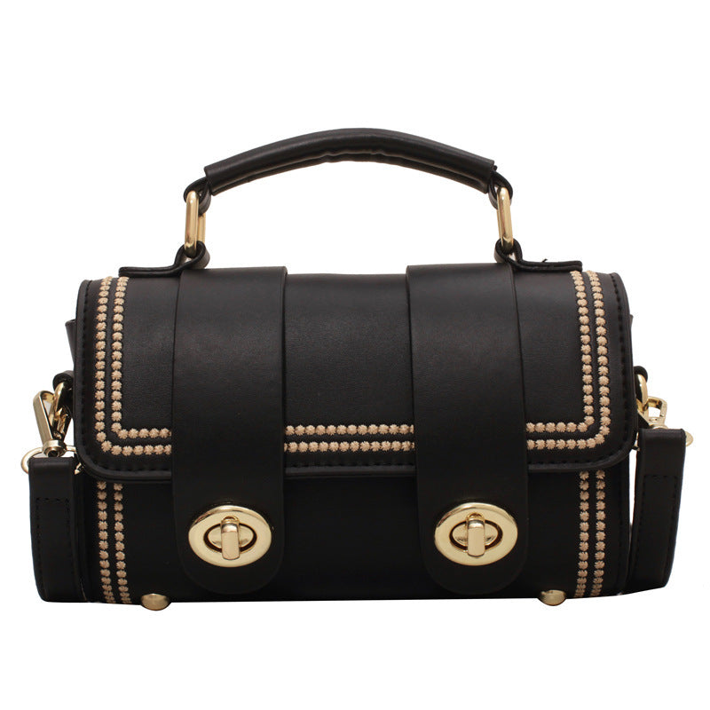 Women's Popular Texture Western Style Contrast Color Shoulder Bags