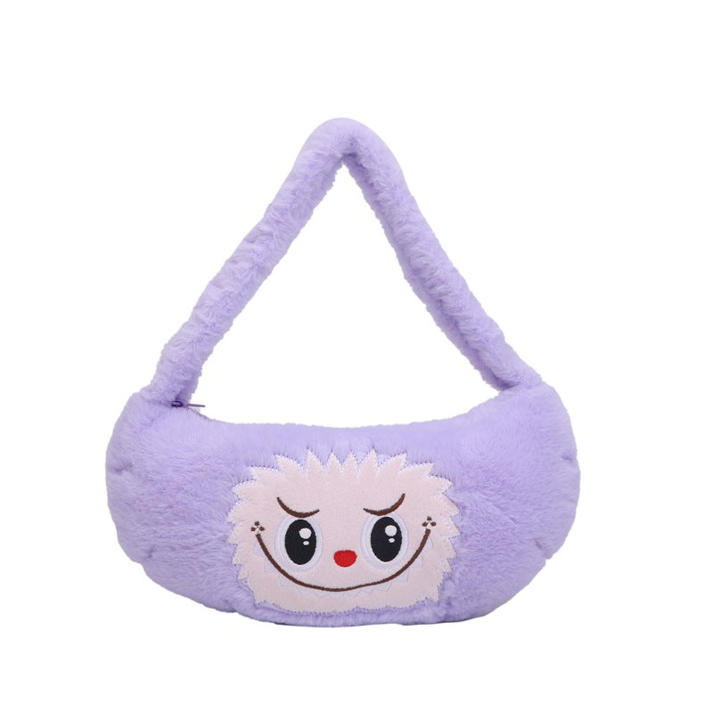 Automobiles Curtain Cloth Plush Pop Mart Cartoon Shoulder Bags
