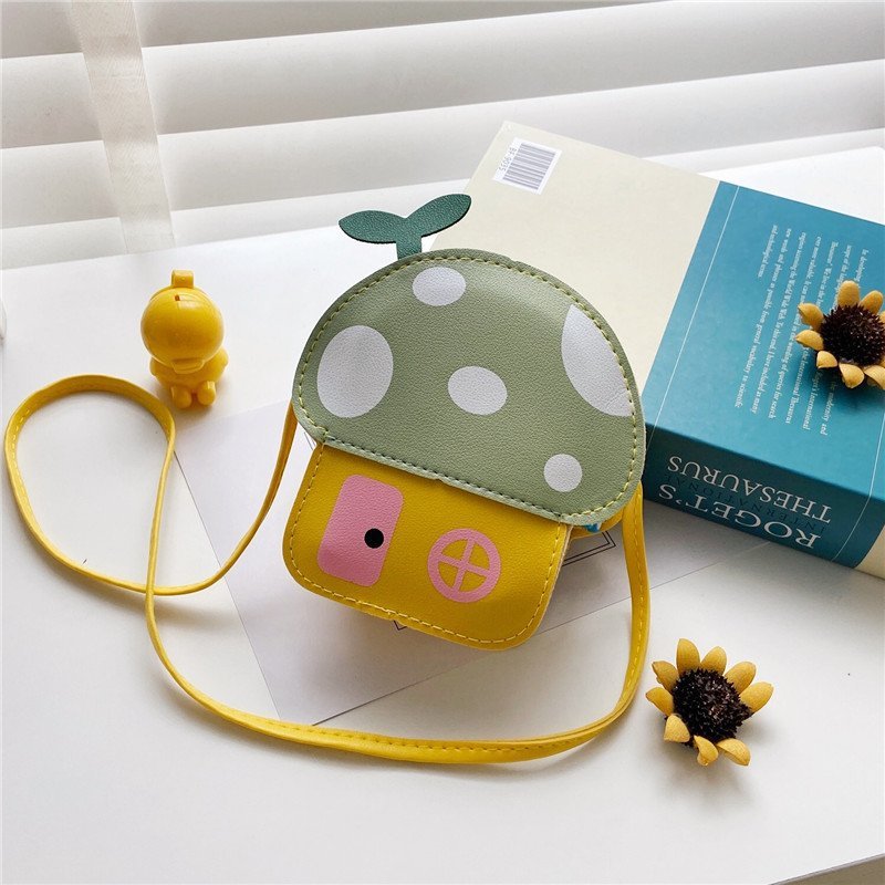 Children's Versatile Cartoon Cute Korean Mushroom Crossbody Bags
