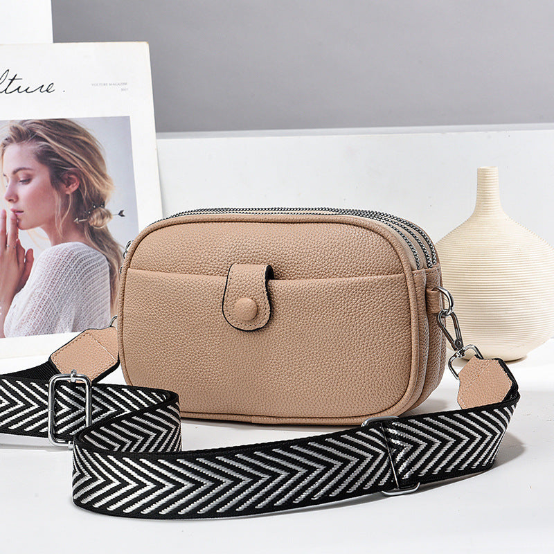 Women's Popular Summer Mom Style Soft Leather Shoulder Bags