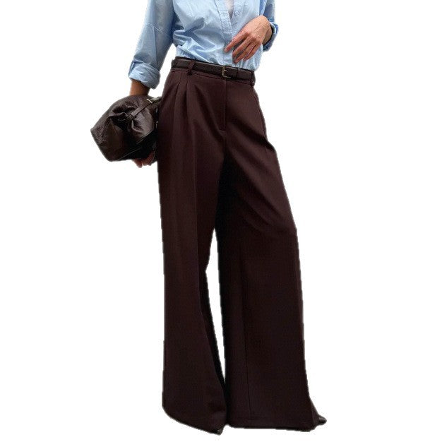 Women's Retro Wear Fashion Trousers High Waist Pants