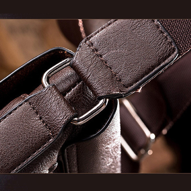 Men's Fashion Stylish Leather Soft Vertical Men's Shoulder Bags