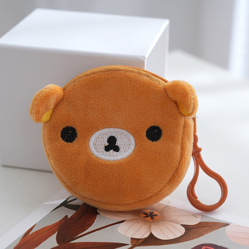 Durable Cute Cartoon Plush Earphone Ornaments Children's Shoulder Bags