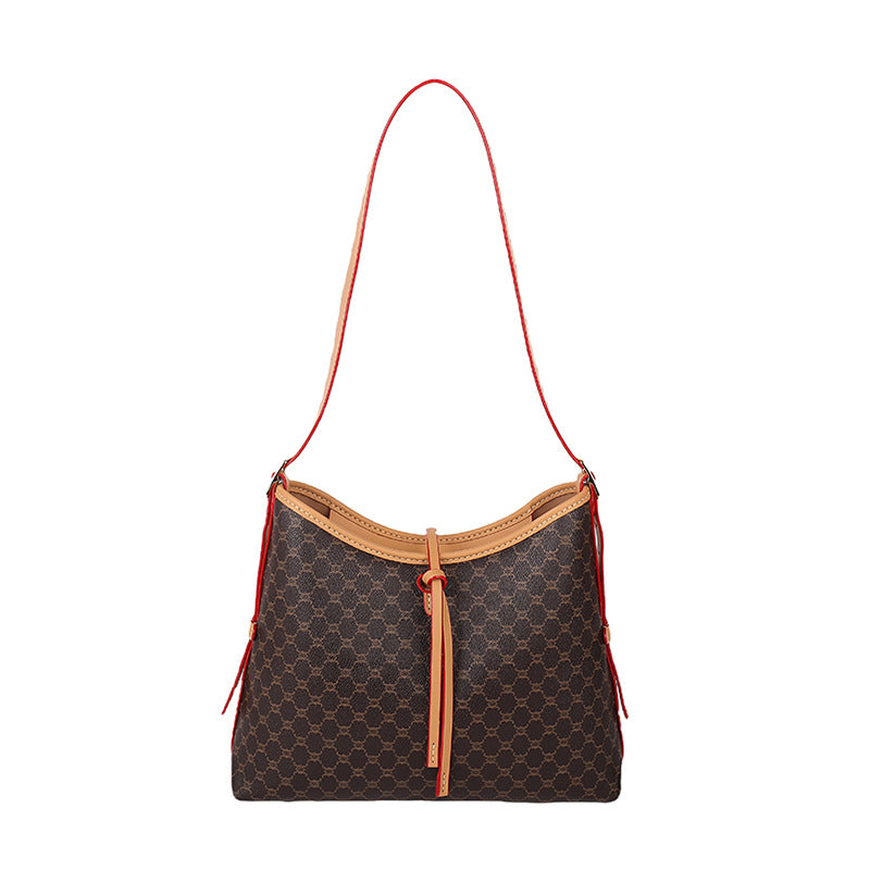 Women's Advanced Sense Material Handmade Big Pocket Shoulder Bags