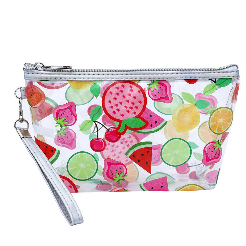 Stylish Copyright Figure Fruit Buggy Transparent Cosmetic Bags