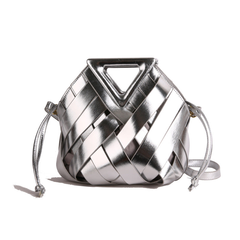 Women's High-grade Hand-woven Soft Leather Vegetable Basket Crossbody Bags