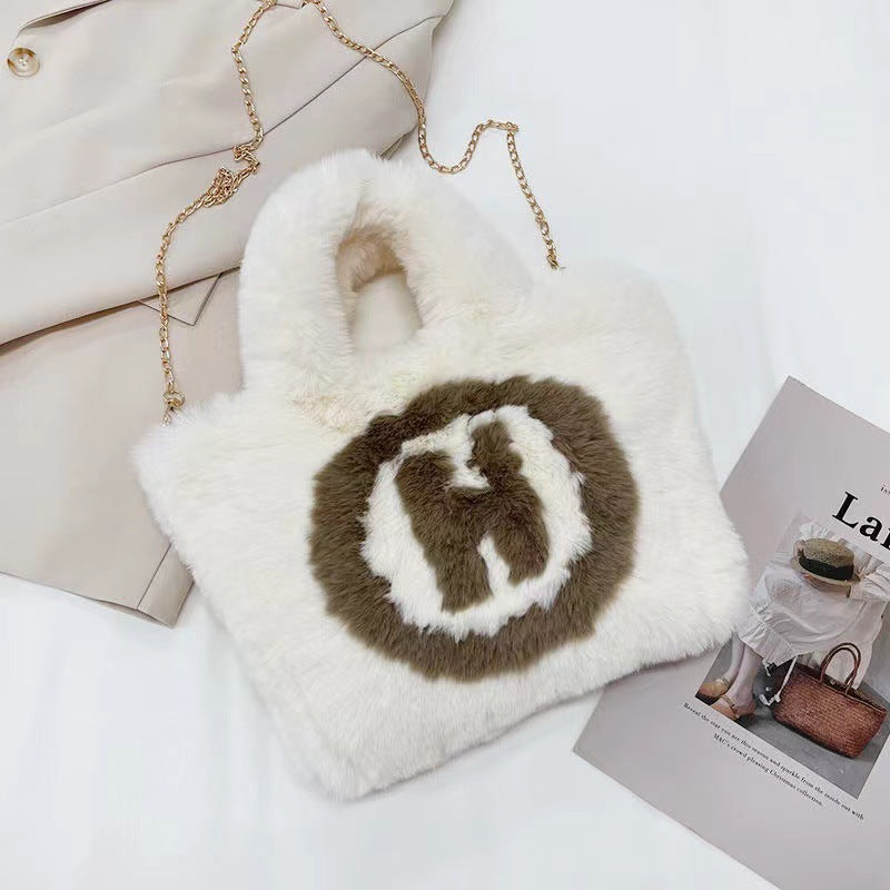 Portable Niche Western Style Female Winter Crossbody Bags