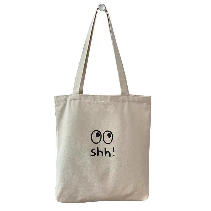 Women's Idle Style Portable College Class Canvas Shoulder Bags