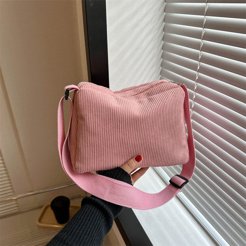 Women's Winter Fashion Corduroy Underarm Pouch Mixed Crossbody Bags